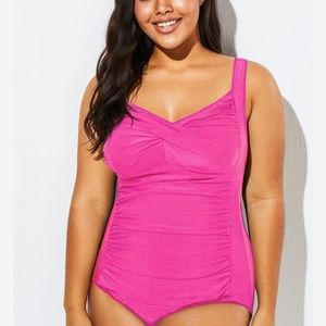 Meet.curve Pink Vintage Push Up One Piece Swimsuit